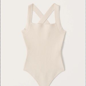Abercrombie & Fitch Halter Crossback Bodysuit